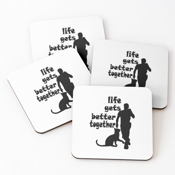 Item preview, Cat - Life gets better together - man designed and sold by DerFranke.