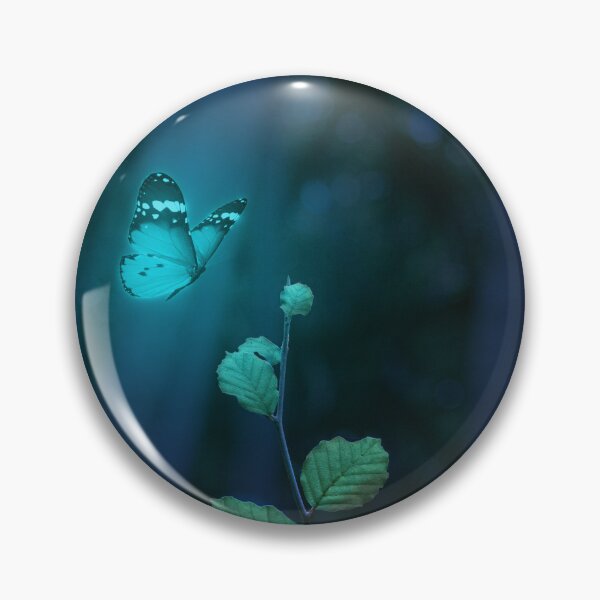 Item preview, Blue Glowing Butterfly illuminating the plant designed and sold by Bartłomiej Kokot.