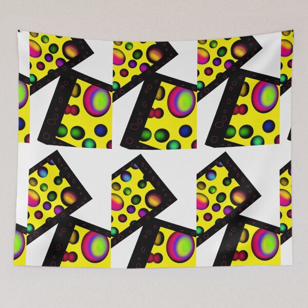 Item preview, Candy Psychedelia 90's style funky fun bright yellow design designed and sold by neonmoonwaves.