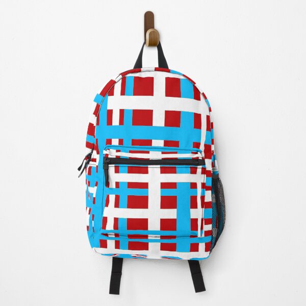 Item preview, Interlocking Stripes White Red Light Blue designed and sold by blakcirclegirl.