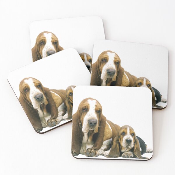 Item preview, Two Basset Hounds, Purebred Dog designed and sold by ScienceSource.
