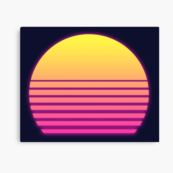 Synthwave Sun Canvas Print