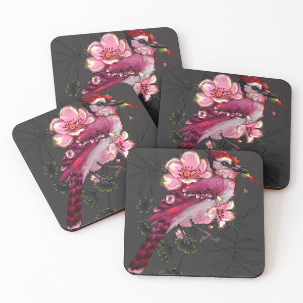Item preview, Copy of Copy of Cyanocitta cristata + Wild Poppy Red designed and sold by Ether hocromic.