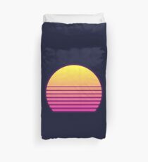 Synthwave Sun Duvet Cover