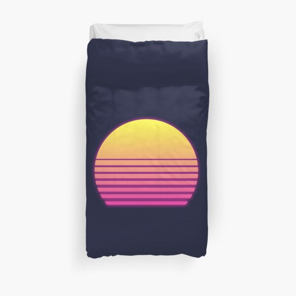 Synthwave Sun Duvet Cover