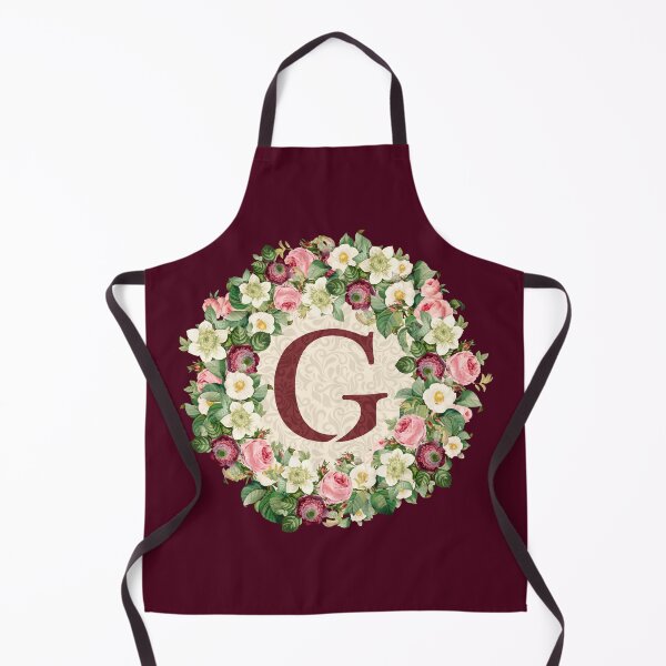Item preview, Monogramed Initial Letter G Roses Peonies Flower Pattern designed and sold by MintaApparel.