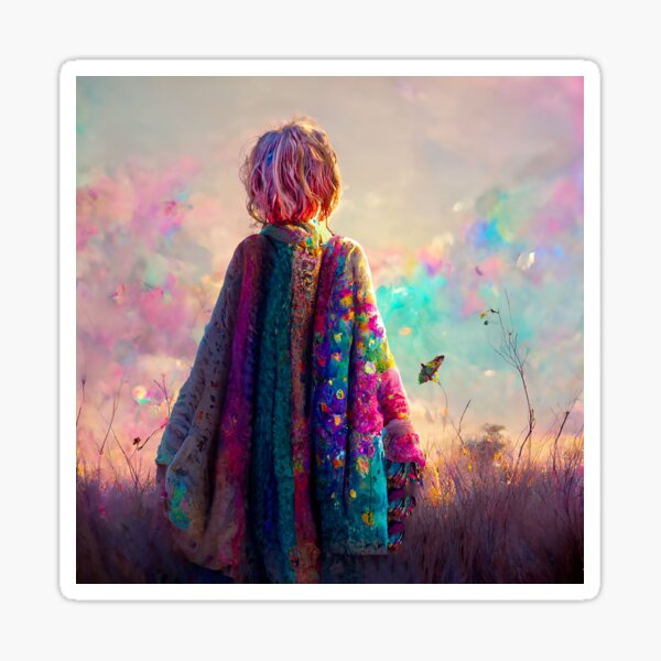Redreaming Whimsy Indigo Skykid Art Sticker