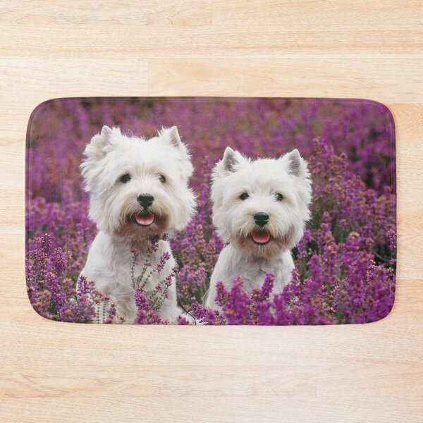 Item preview, Westie, West Highland Terrier Dogs in heather designed and sold by ScienceSource.