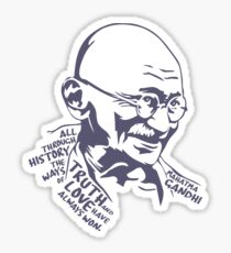 GANDHI Truth and Love Sticker