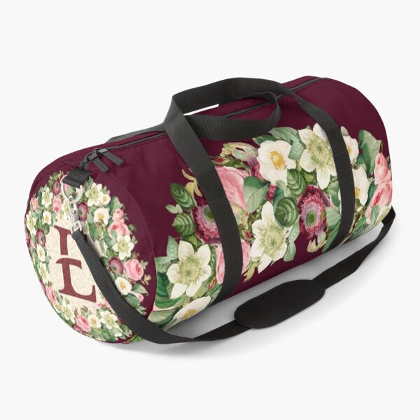 Item preview, Monogramed Initial Letter E Roses Peonies Flower Pattern designed and sold by MintaApparel.