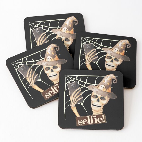 Item preview, Selfie.. A Skeleton taking a selfie of its Halloween outfit designed and sold by Wonder & Whimsy.