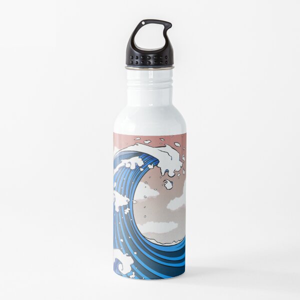 Illustrated Wave Water Bottle