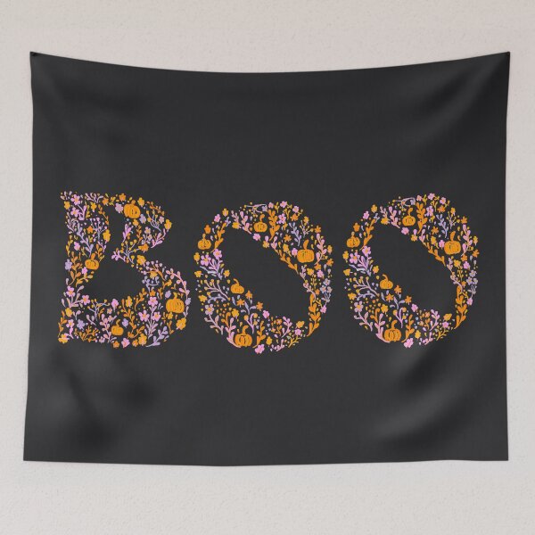 Item preview, Floral pink and orange boo typography  designed and sold by AKart19.