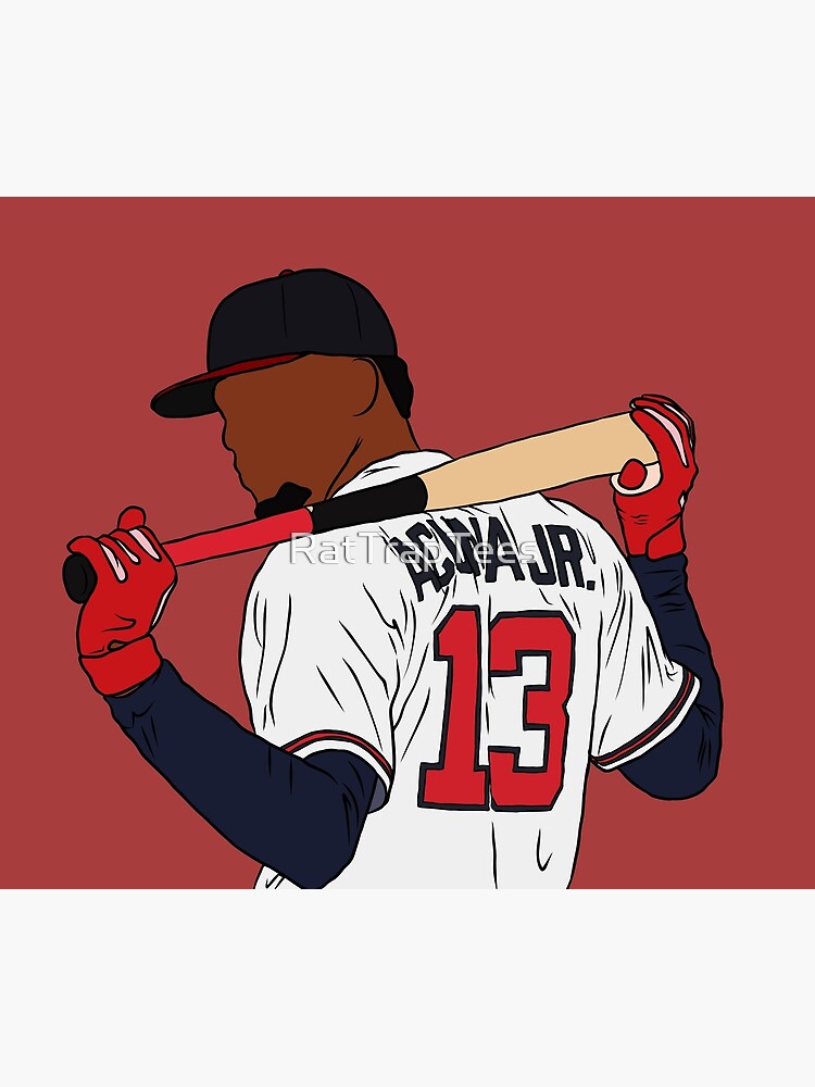 Ronald Acuña Jr #13 Atlanta Braves Nike Red Jersey Style T-Shirt