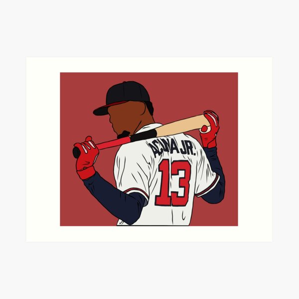 Ronald Acuña Jr: The Silencer Art Print, Atlanta - MLBPI - BreakingT