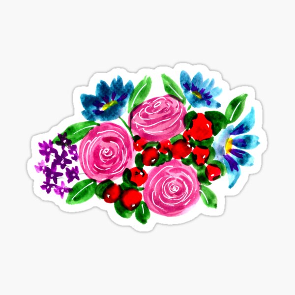 Vista previa del artículo con la obra «Flores sueltas», diseñado y vendido por RatnaArts.