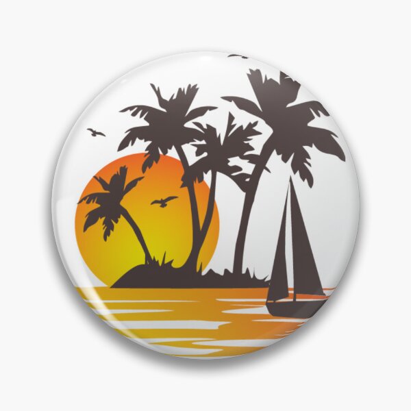Item preview, Sunshine Beach Coconut Trees Graphic Spring Vacation Tee Tops designed and sold by Davidnft.