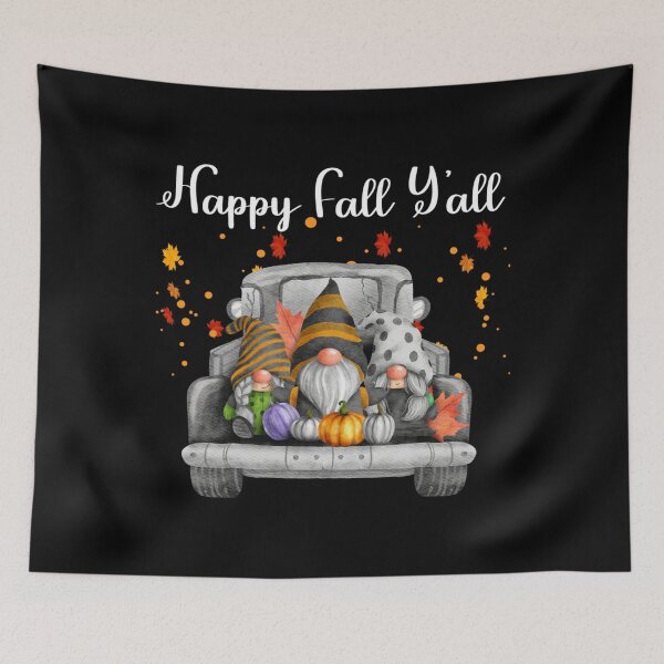 Item preview, Happy Fall Y'all Gnomes Pumpkin Truck Autumn Funny Holiday Long Sleeve designed and sold by eminentjournal9.