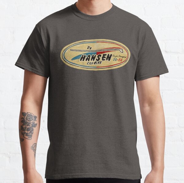 Item preview, Vintage Longboard Surfing T shirt sixties Hansen style decal Logo  designed and sold by Kludoman.