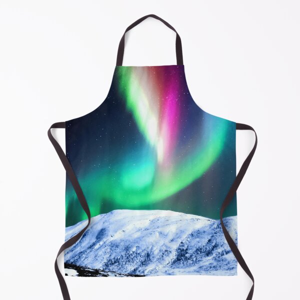 Item preview, Full Color Spectrum Aurora Over Snowcapped Mountain designed and sold by DEL-Productions.