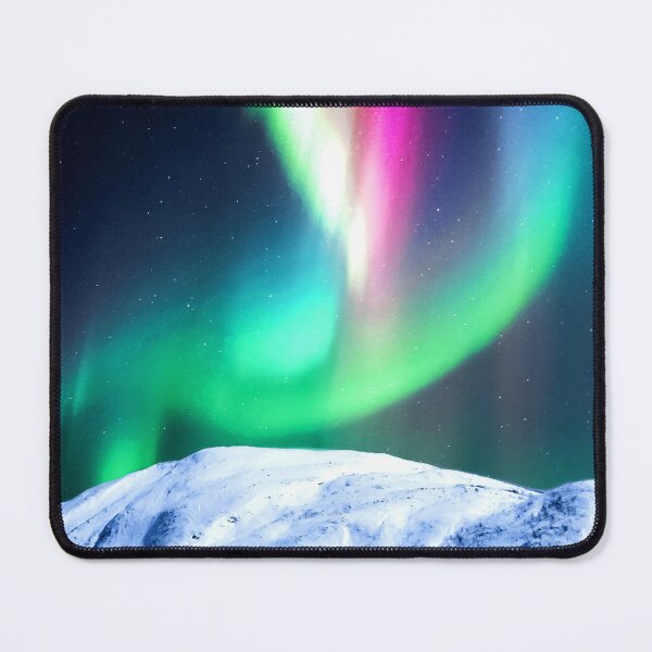 Item preview, Full Color Spectrum Aurora Over Snowcapped Mountain designed and sold by DEL-Productions.