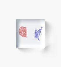 USA Flag Country Acrylic Block