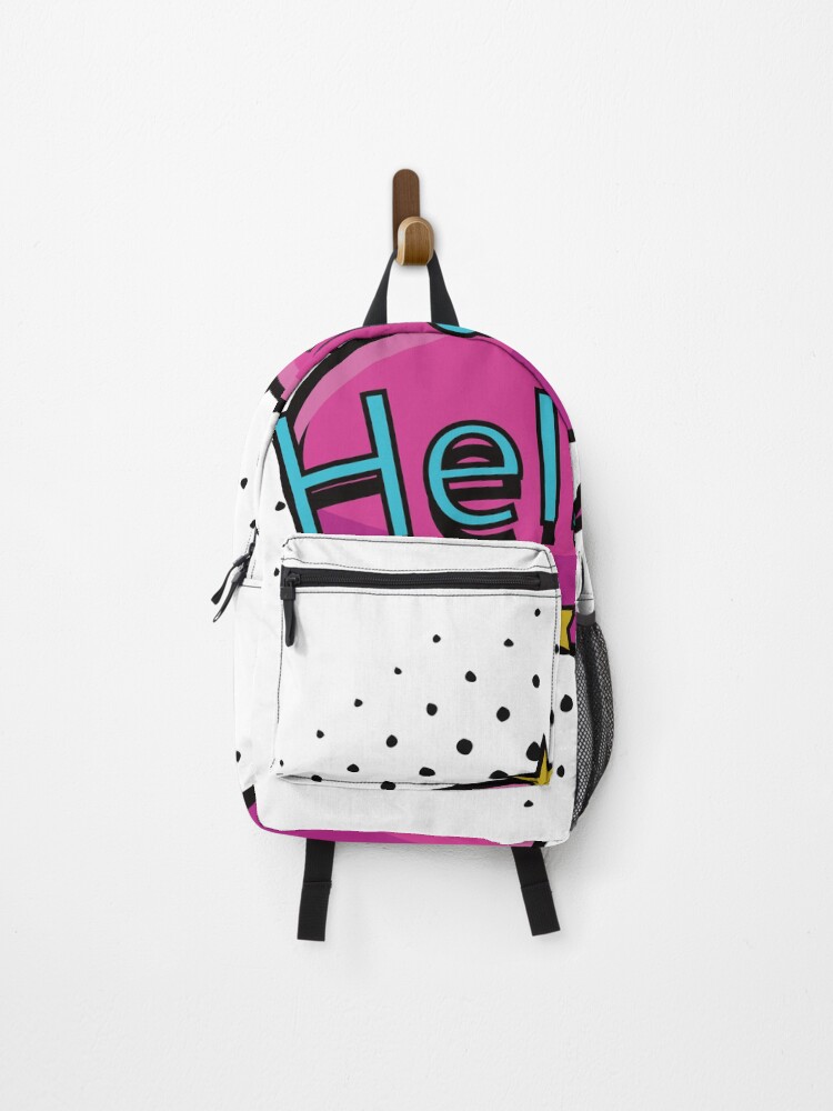 Thumbnail 1 of 3, Backpack, Hello red bubble designed and sold by YAZEEDBASH.
