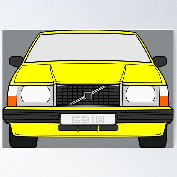 Volvo 740 760 Front Flatnose before facelift Sticker for Sale by  EdimDesign