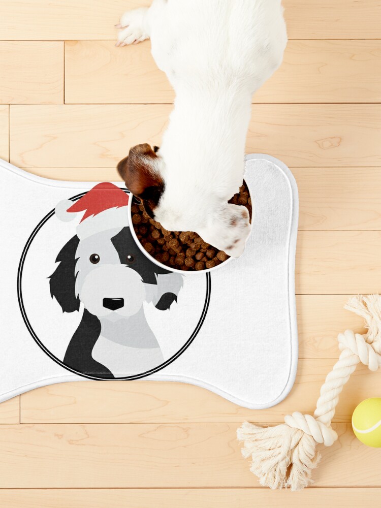 Disover Christmas Holiday Doodle Dog Black and White Pet Mat