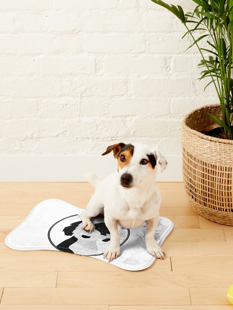 Disover Christmas Holiday Doodle Dog Black and White Pet Mat