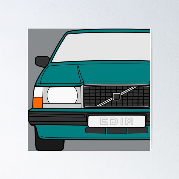 Volvo 740 760 Front Flatnose before facelift Sticker for Sale by  EdimDesign