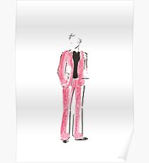 Pink H Poster