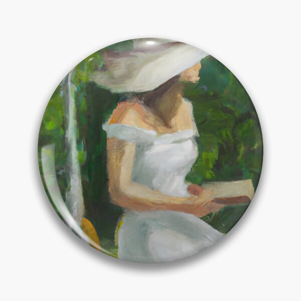 Item preview, Girl Reading on Garden Swing designed and sold by priddypaintings.
