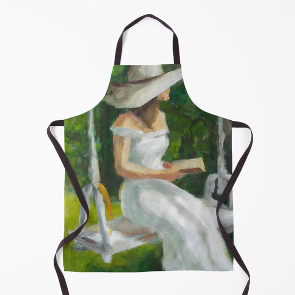 Item preview, Girl Reading on Garden Swing designed and sold by priddypaintings.