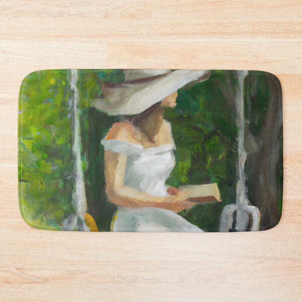 Item preview, Girl Reading on Garden Swing designed and sold by priddypaintings.