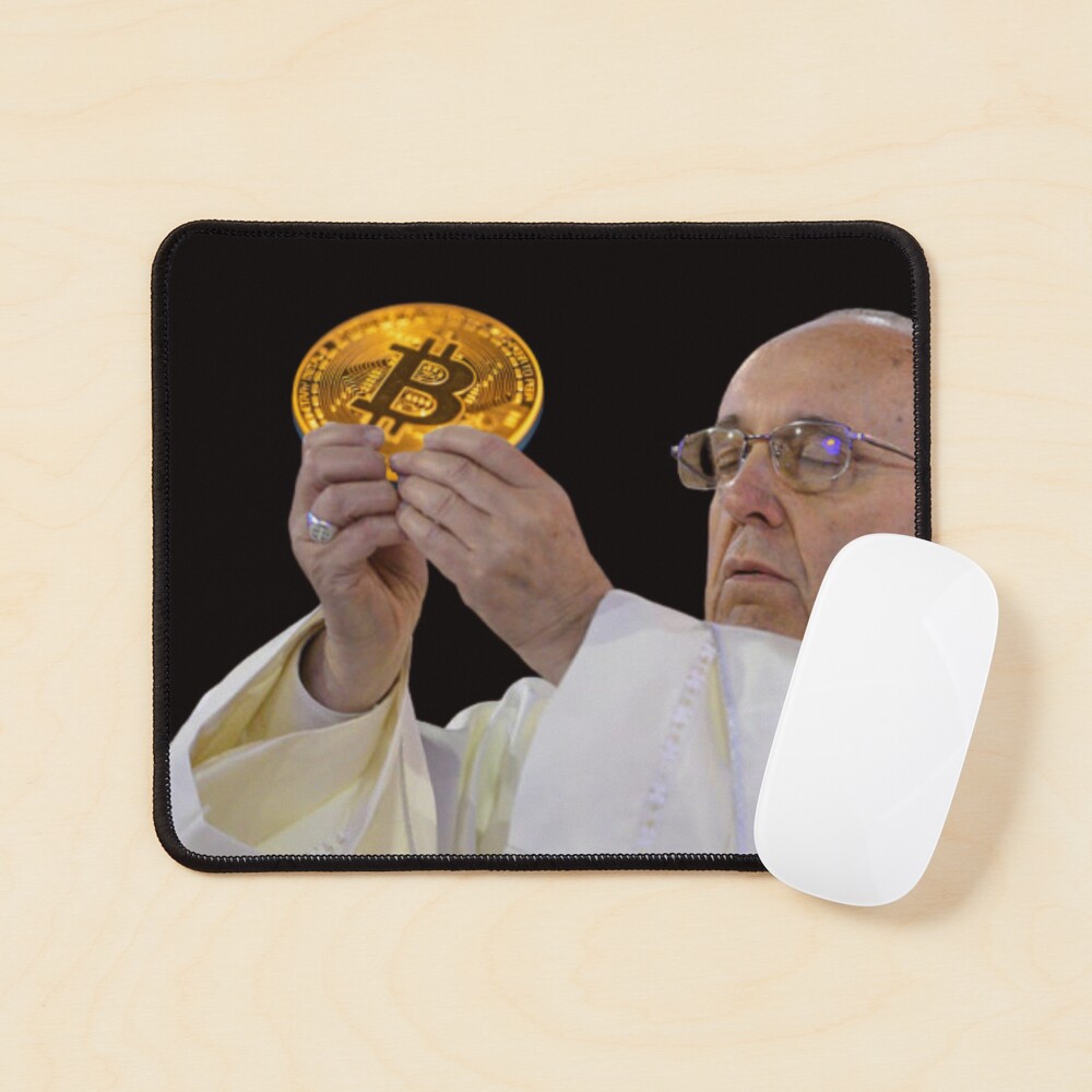 Pope Holding Bitcoin Sticker