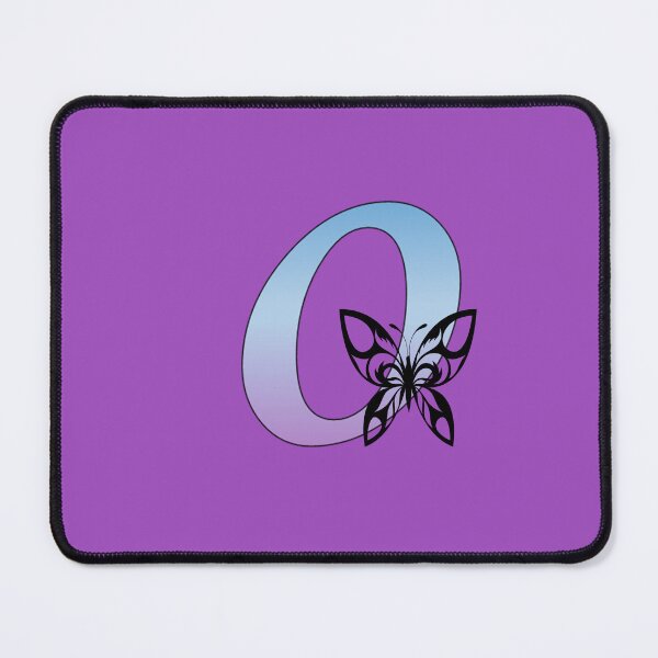 Item preview, Butterfly Silhouette on Monogram Lower Case o Gradient Blue Purple designed and sold by AliCatOriginals.
