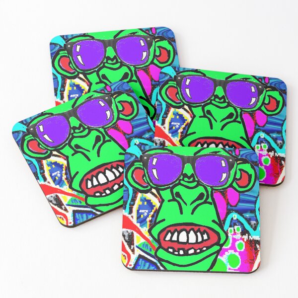 Item preview, Purple Sunglasses green Monkey Graffiti  designed and sold by LoEndT-Shirts.