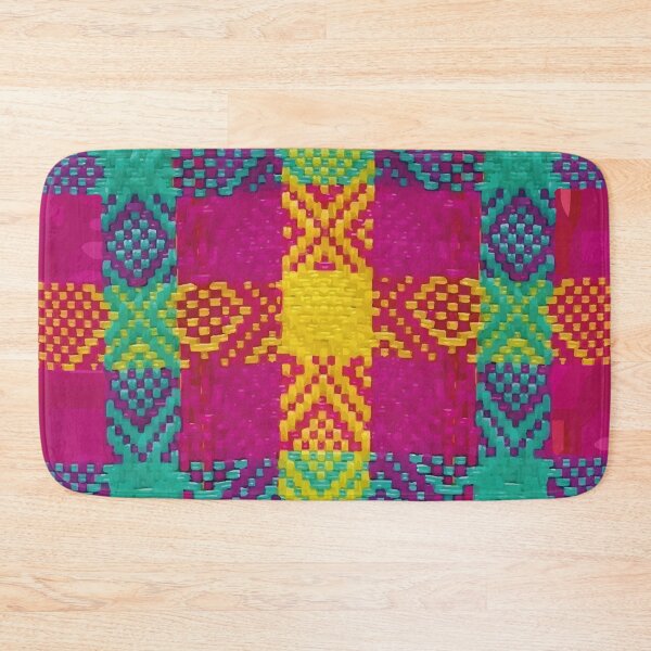 Item preview, Mexican authentic fabric boho chic house vibrant colors embroidery decoration woven textile  designed and sold by T-Mex.