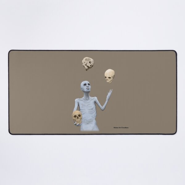 Item preview, Skeletal Creature Juggling Skulls Realistic Art designed and sold by HelmsArt.