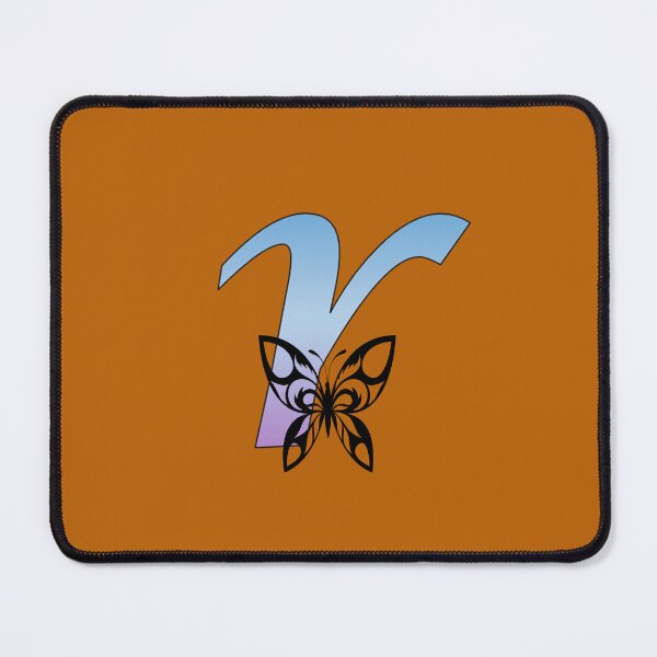 Item preview, Butterfly Silhouette on Monogram Lower Case r Gradient Blue Purple designed and sold by AliCatOriginals.