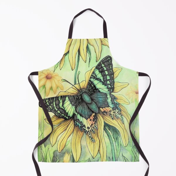 Item preview, Urania Ripheus Butterfly on Rudbeckia Flower designed and sold by BuyByButterfly.