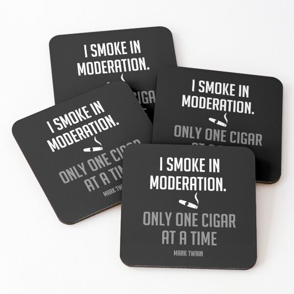 Item preview, Mark Twain Quote - Only One Cigar at a Time designed and sold by MadamBullmoose.