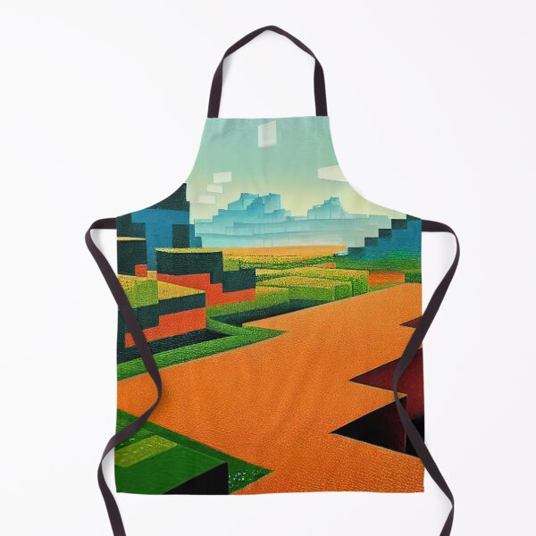 Item preview, Minecraft Inspired Landscape Art - AI Generated Art designed and sold by Vault256.
