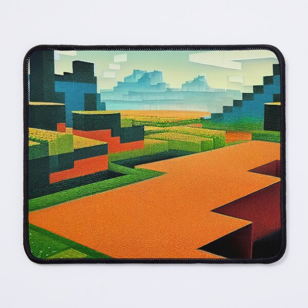 Item preview, Minecraft Inspired Landscape Art - AI Generated Art designed and sold by Vault256.