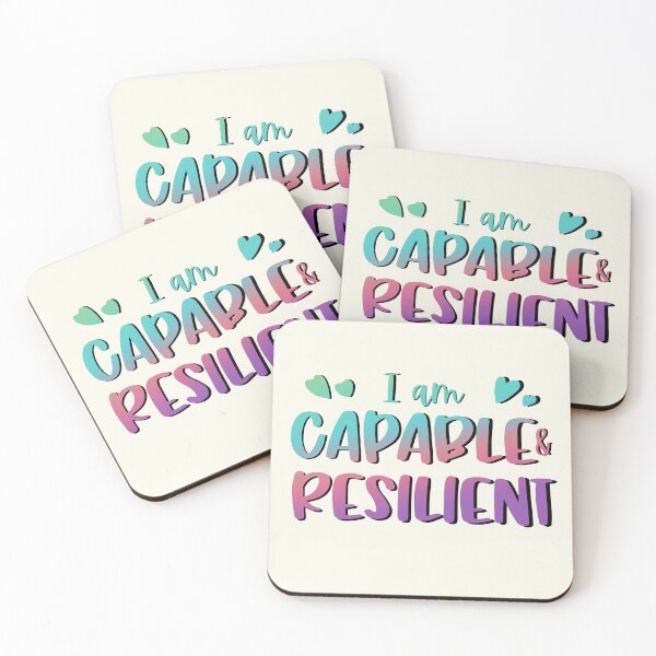 Item preview, I Am Capable & Resilient designed and sold by GrimButterfly.
