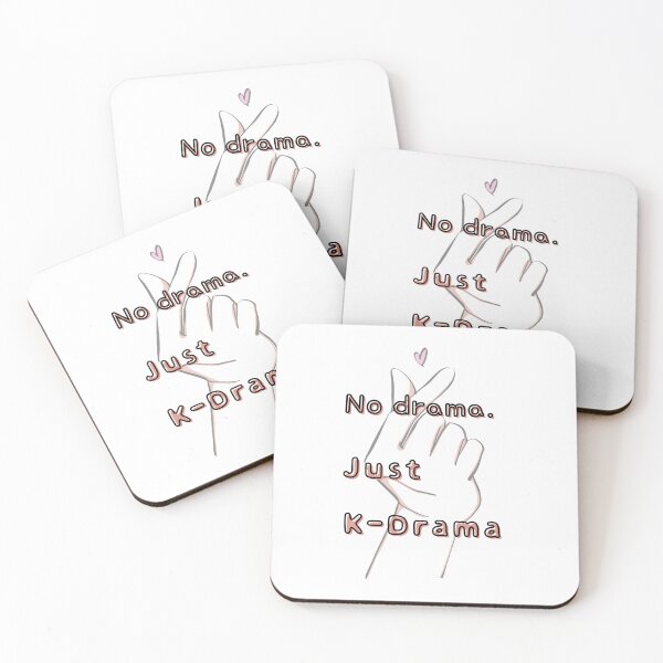 Item preview, No drama. Just K-Drama. Korean finger heart. designed and sold by ecto-peeps.