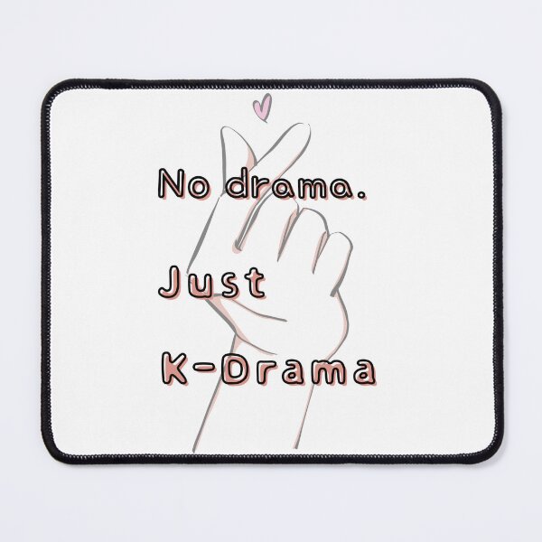 Item preview, No drama. Just K-Drama. Korean finger heart. designed and sold by ecto-peeps.