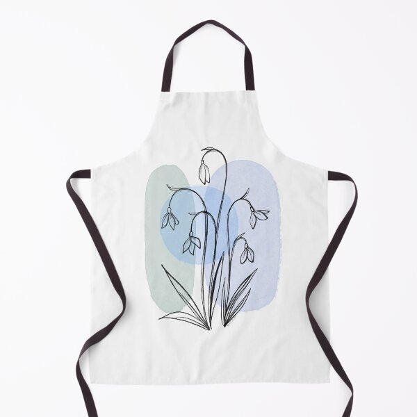 Item preview, Minimalist Snowdrop Flowers - Simple Botanical Drawing with Blue and Green Shapes designed and sold by rachelhirst.