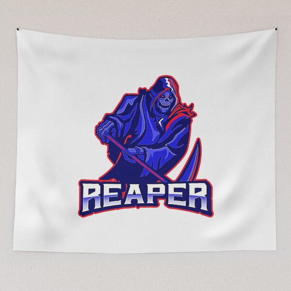 Item preview, Reaper Three Gamer Blue on Red designed and sold by Rorulent.
